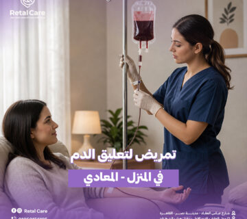 تمريض لتعليق الدم في المنزل المعادي